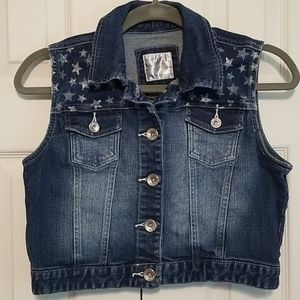 Denim vest w/ stars
